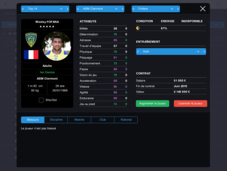 Игра Pro Rugby Manager 2015, скриншот