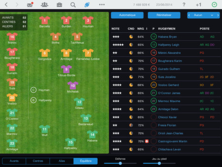 Игра Pro Rugby Manager 2015, скриншот
