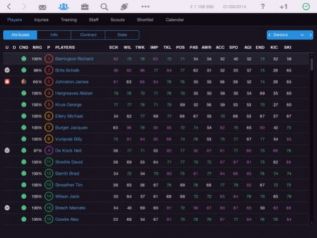 Игра Pro Rugby Manager 2015, скриншот