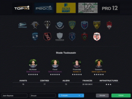 Игра Pro Rugby Manager 2015, скриншот