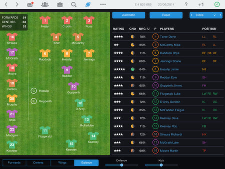 Игра Pro Rugby Manager 2015, скриншот