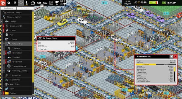 Игра Production Line : Car factory simulation, скриншот