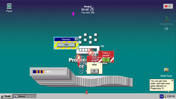 Игра Progressbar95, скриншот