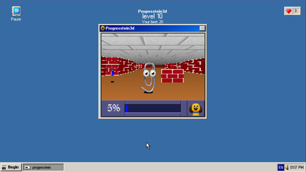 Игра Progressbar95, скриншот