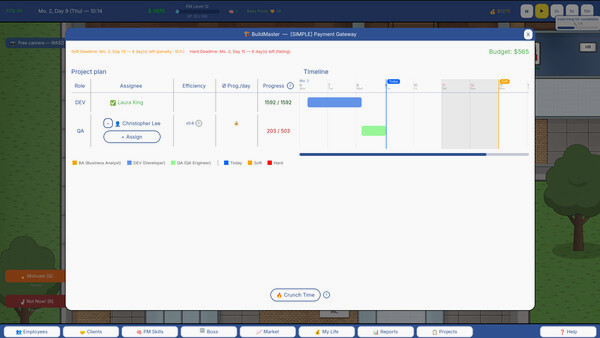 Игра Project manager SIM, скриншот
