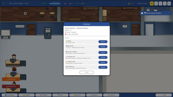Игра Project manager SIM, скриншот