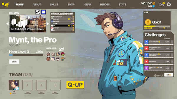 Игра Q-UP, скриншот