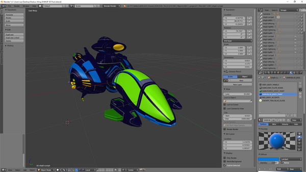 Игра Radius-Wing SHMUP 3d Models, скриншот