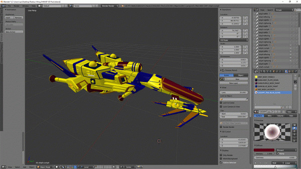 Игра Radius-Wing SHMUP 3d Models, скриншот