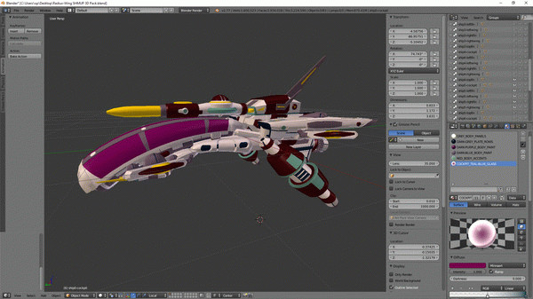 Игра Radius-Wing SHMUP 3d Models, скриншот