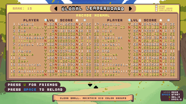 Игра Raining Blobs, скриншот