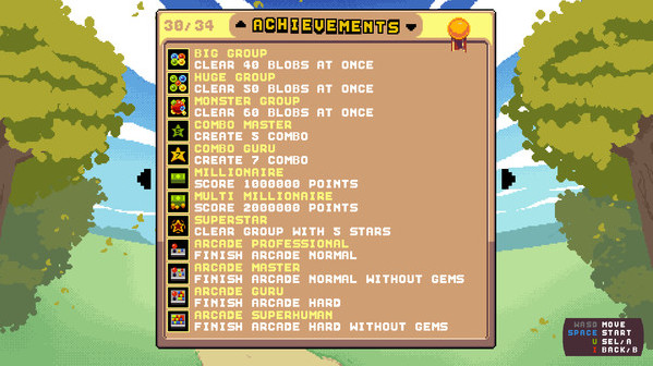 Игра Raining Blobs, скриншот