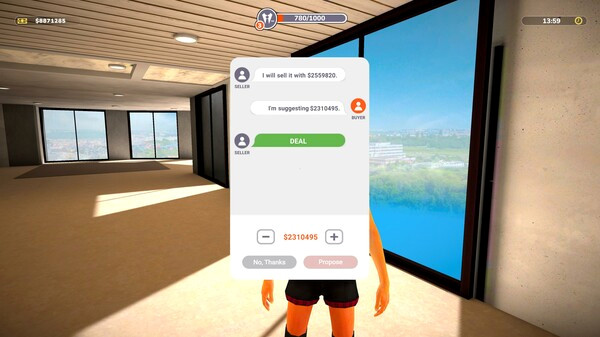 Игра REAL ESTATE Simulator - FROM BUM TO MILLIONAIRE, скриншот