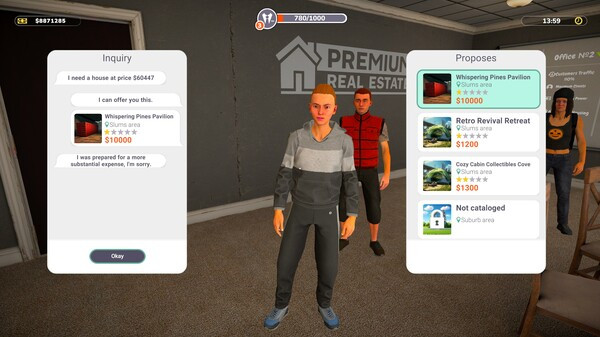 Игра REAL ESTATE Simulator - FROM BUM TO MILLIONAIRE, скриншот