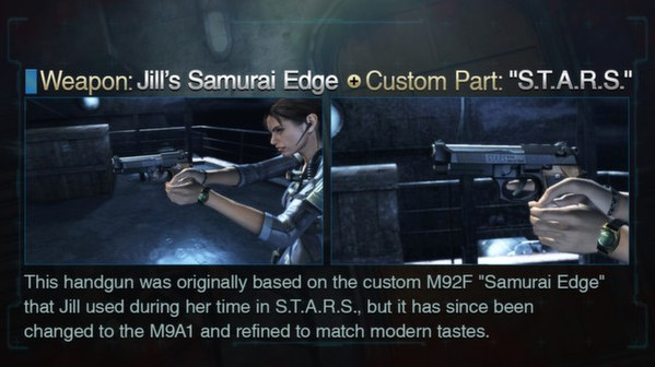 Игра Resident Evil: Revelations Jill's Samurai Edge + Custom Part: "S.T.A.R.S.", скриншот