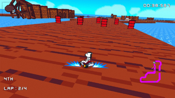 Игра Retro Kart Rush, скриншот
