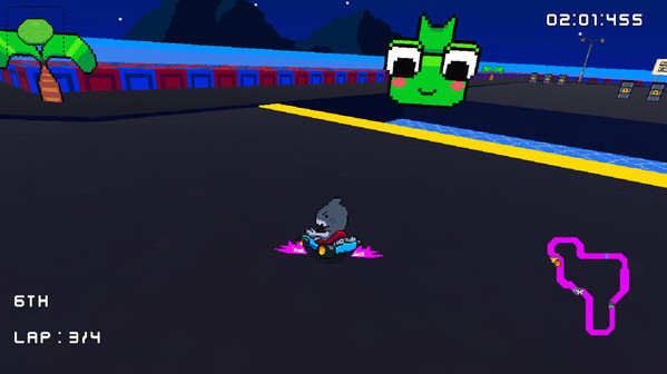 Игра Retro Kart Rush, скриншот