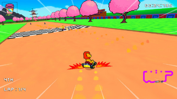 Игра Retro Kart Rush, скриншот