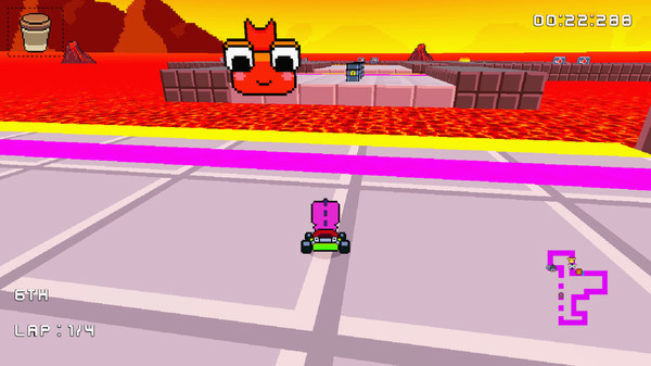Игра Retro Kart Rush, скриншот