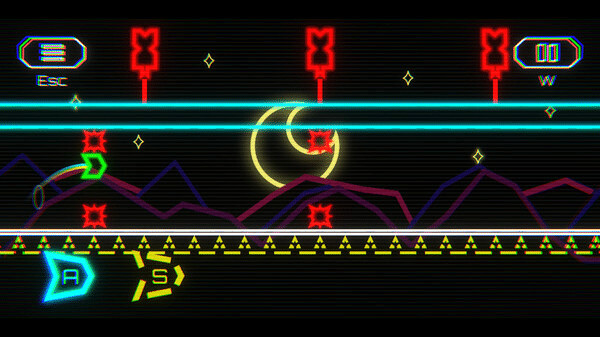 Игра Retrowave Rider, скриншот