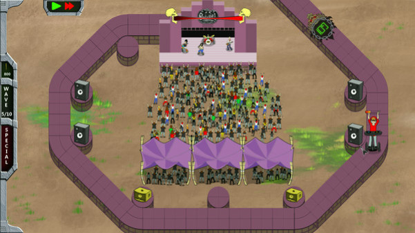Игра Rock 'N' Roll Defense, скриншот