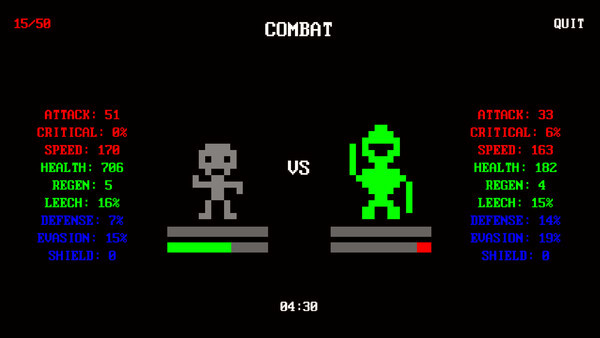 Игра Rogue Battler, скриншот