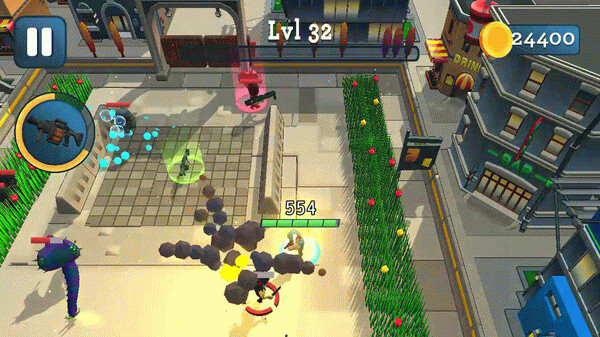 Игра Rogue City: Casual Top Down Shooter, скриншот