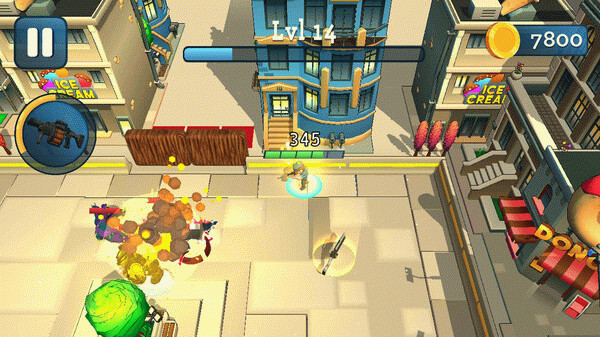 Игра Rogue City: Casual Top Down Shooter, скриншот