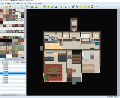 Игра RPG Maker MV - DorapixelMapChips - Modern JP Interiors, скриншот