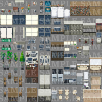 Игра RPG Maker MV - DorapixelMapChips - Modern JP Interiors, скриншот