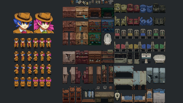 Игра RPG Maker MV - Haunted Residences Assets, скриншот