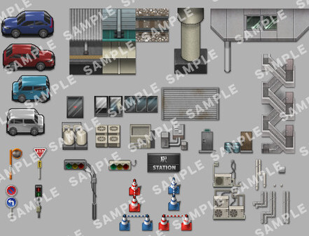 Игра RPG Maker MV - SERIALGAMES Living Good City Tileset, скриншот