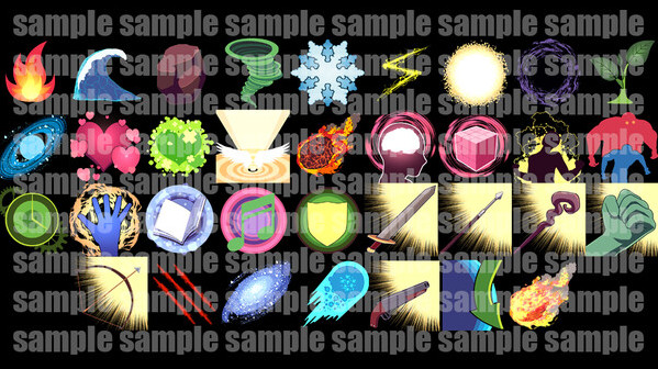 Игра RPG Maker MZ - Big Icons Vol 1 - Magic and Skills, скриншот