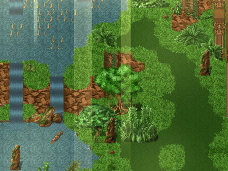 Игра RPG Maker MZ - KR Aztec Jungle Tileset, скриншот