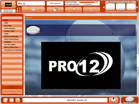 Игра Rugby Union Team Manager 2015, скриншот
