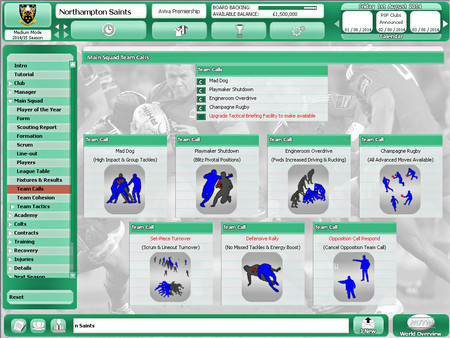 Игра Rugby Union Team Manager 2015, скриншот