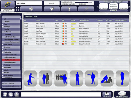 Игра Rugby Union Team Manager 2015, скриншот