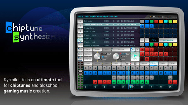 Игра Rytmik Lite Chiptune Synthesizer, скриншот