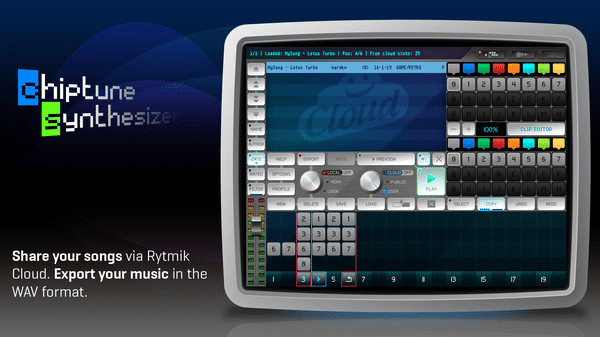 Игра Rytmik Lite Chiptune Synthesizer, скриншот