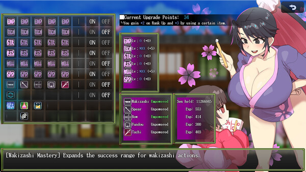 Игра Sakura Gozen, скриншот