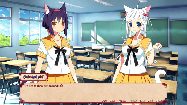 Игра Sakura Shrine Girls, скриншот