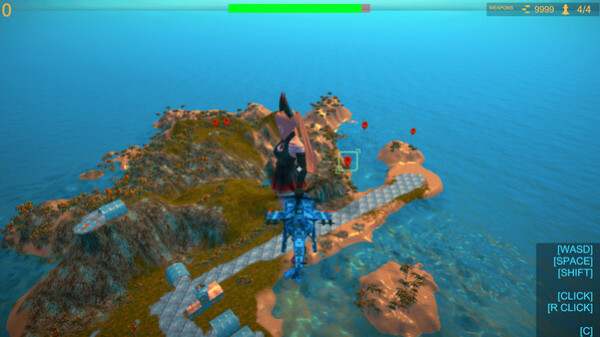 Игра Save Giant Girl from monsters, скриншот