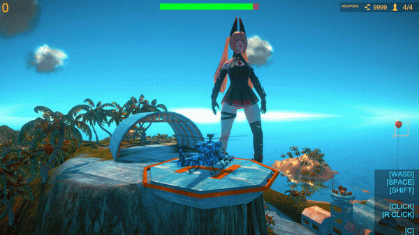 Игра Save Giant Girl from monsters, скриншот