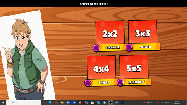 Игра Saylor Anime Puzzle Boys & Girls, скриншот