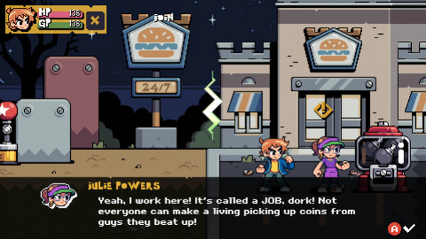 Игра Scott Pilgrim EX, скриншот