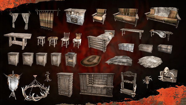 Игра SCUM Woodland Furniture Pack, скриншот