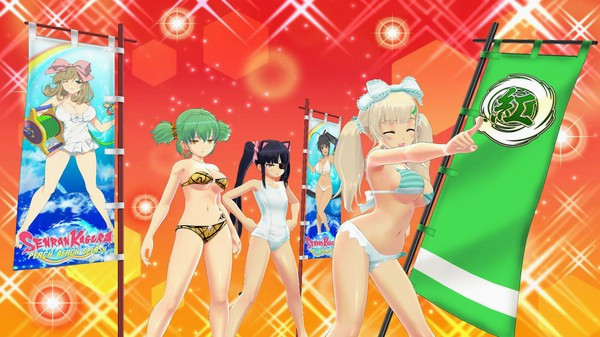 Игра SENRAN KAGURA Peach Beach Splash - Crimson Squad Item Pack, скриншот