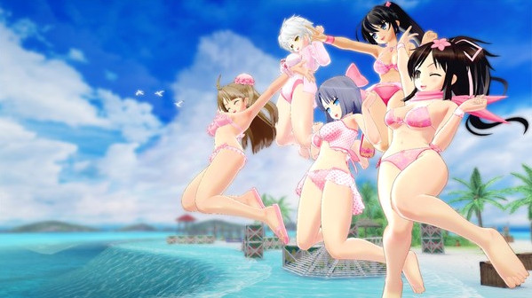 Игра SENRAN KAGURA Peach Beach Splash - Sakura Swimsuit Pack, скриншот