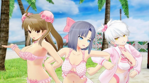 Игра SENRAN KAGURA Peach Beach Splash - Sakura Swimsuit Pack, скриншот