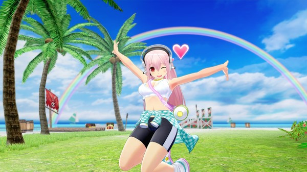 Игра SENRAN KAGURA Peach Beach Splash - Super Sonico Character Pack, скриншот